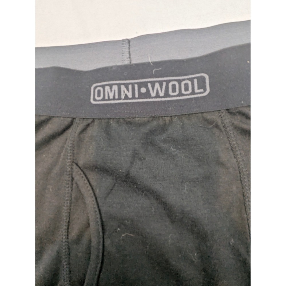 Omni-Wool Mens XL Black Thermal Base Layer Pants Wool Blend Leggings RN47325 - Picture 10 of 12
